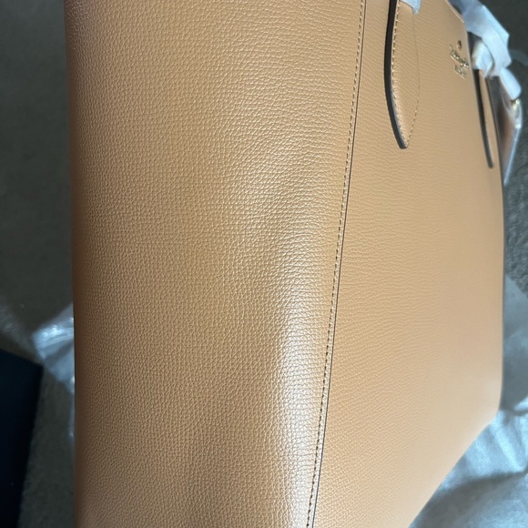 NWT Kate Spade Tan Structured Leather Tote - Picture 9 of 10